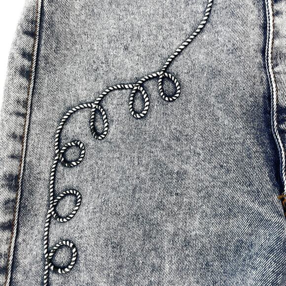 Vintage Golden Star USA Womens Skinny Jeans 11/12 Acid Wash Western Cowgirl - Picture 9 of 14